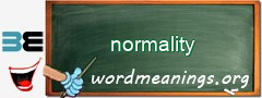 WordMeaning blackboard for normality